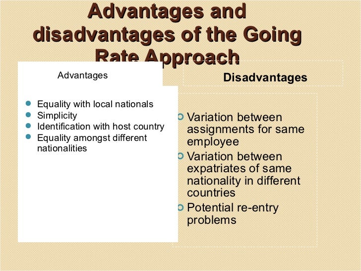 international citizen approach Advantages and disadvantages of the going rate approach